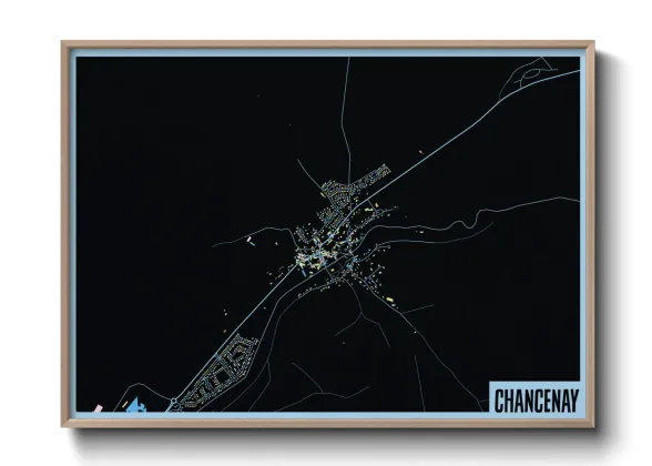 Une affiche de carte sur Chancenay