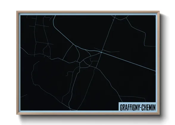 Une affiche de carte sur Graffigny-Chemin