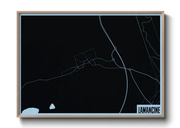 Une affiche de carte sur Lamancine