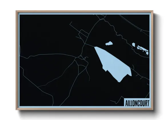 Une affiche de carte sur Ailloncourt