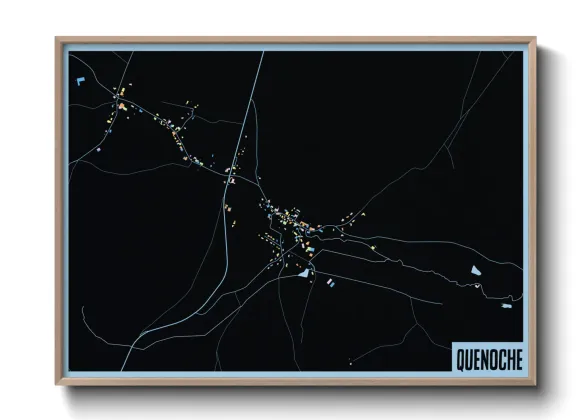 Une affiche de carte sur Quenoche
