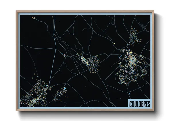 Une affiche de carte sur Coulobres
