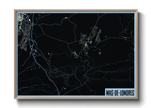 Une affiche de carte sur Mas-de-Londres