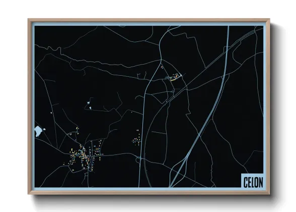 Une affiche de carte sur Celon