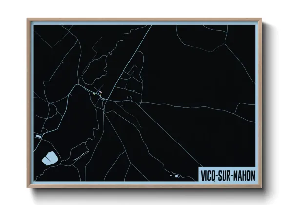 Une affiche de carte sur Vicq-sur-Nahon