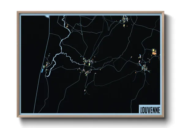 Une affiche de carte sur Louvenne