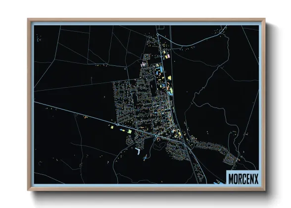 Une affiche de carte sur Morcenx