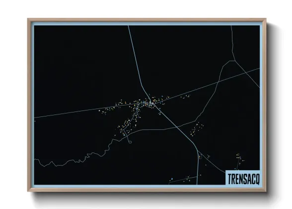 Une affiche de carte sur Trensacq