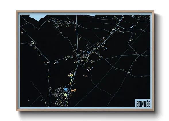 Une affiche de carte sur Bonnée