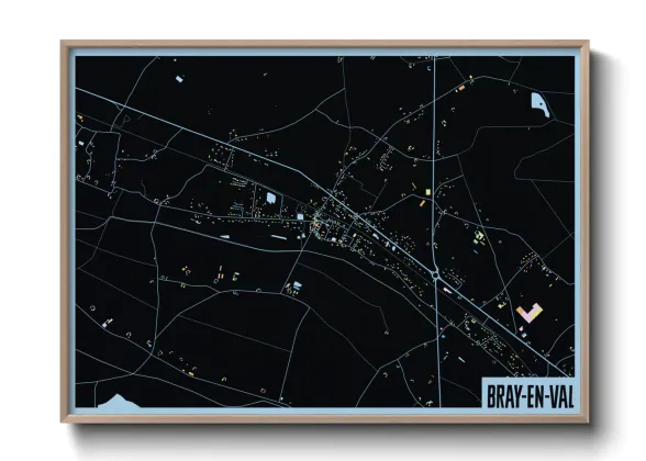 Une affiche de carte sur Bray-en-Val