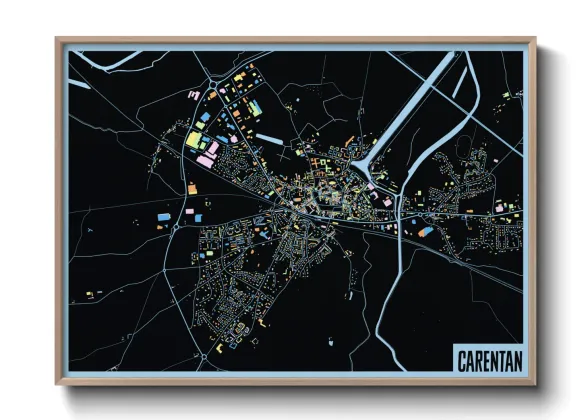 Une affiche de carte sur Carentan