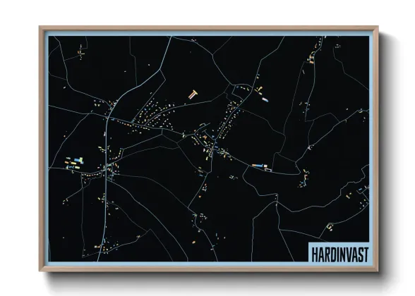Une affiche de carte sur Hardinvast