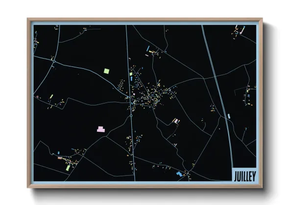 Une affiche de carte sur Juilley