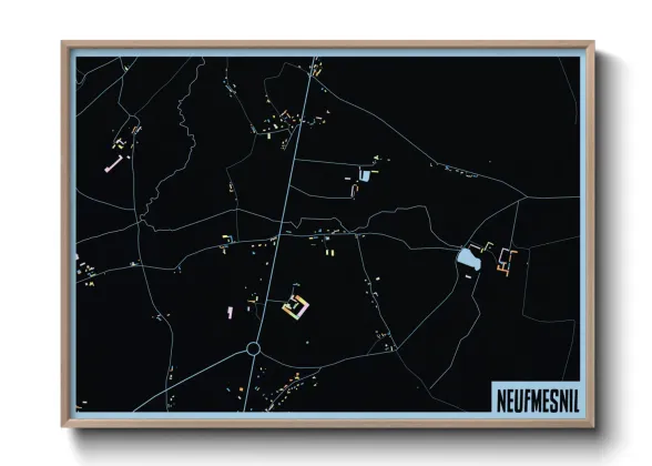 Une affiche de carte sur Neufmesnil