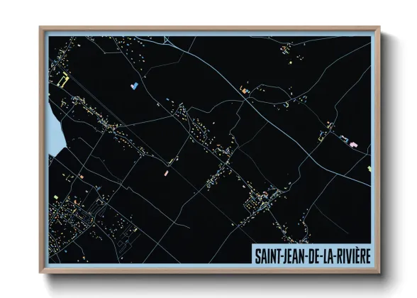 Une affiche de carte sur Saint-Jean-de-la-Rivière