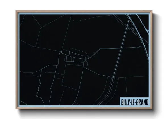 Une affiche de carte sur Billy-le-Grand