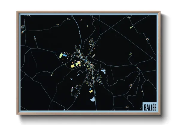 Une affiche de carte sur Ballée