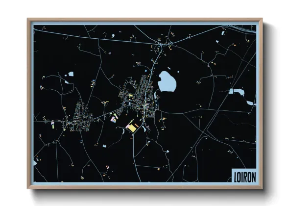 Une affiche de carte sur Loiron