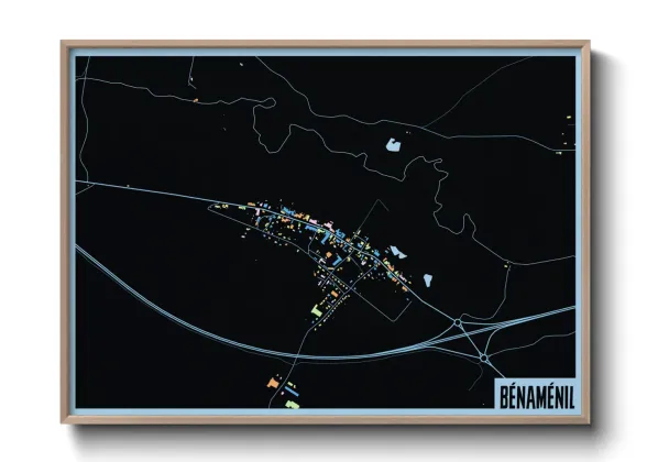 Une affiche de carte sur Bénaménil