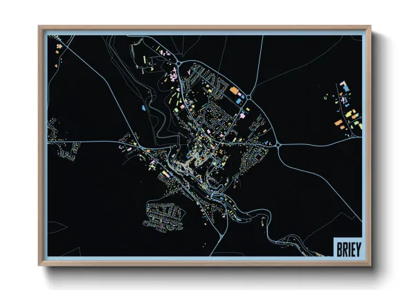 Une affiche de carte sur Briey