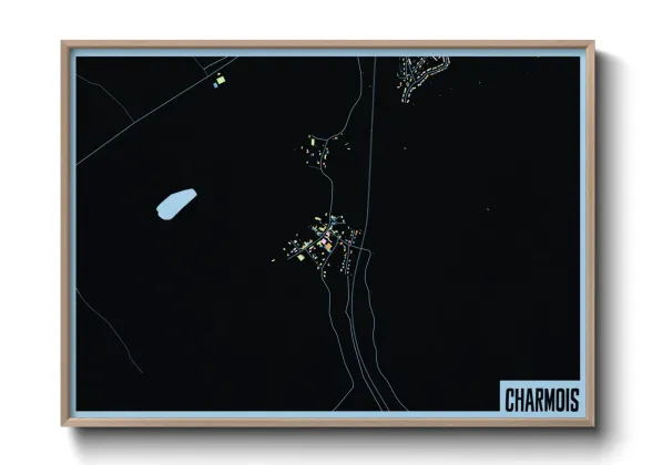 Une affiche de carte sur Charmois
