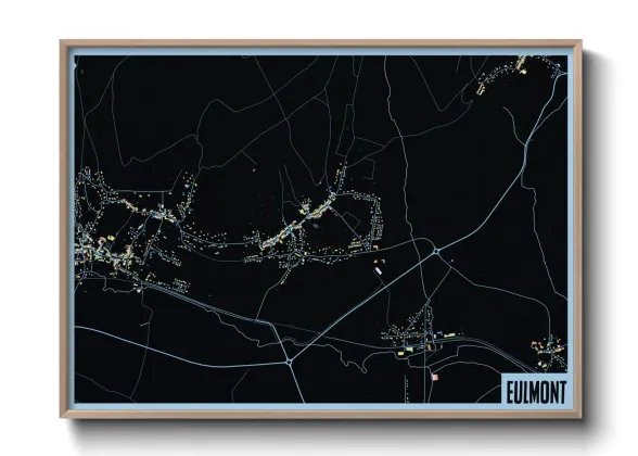 Une affiche de carte sur Eulmont