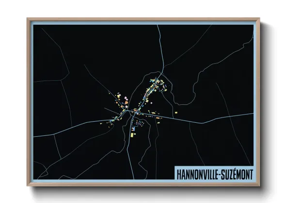 Une affiche de carte sur Hannonville-Suzémont