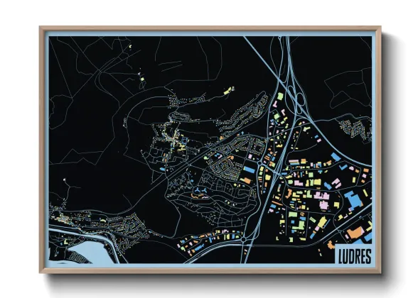 Une affiche de carte sur Ludres