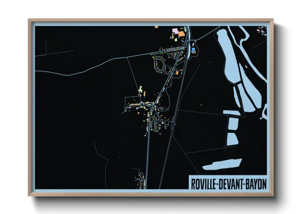 Une affiche de carte sur Roville-devant-Bayon