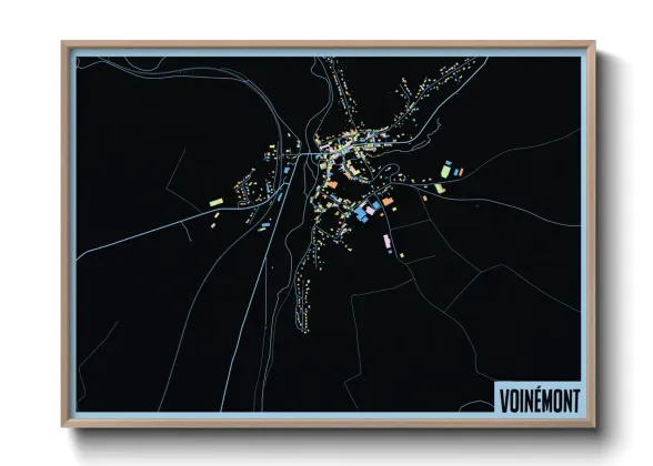 Une affiche de carte sur Voinémont