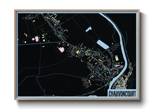 Une affiche de carte sur Chauvoncourt