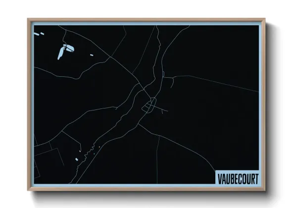 Une affiche de carte sur Vaubecourt