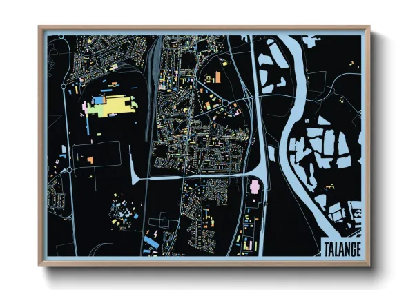 Une affiche de carte sur Talange