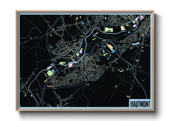 Une affiche de carte sur Hautmont