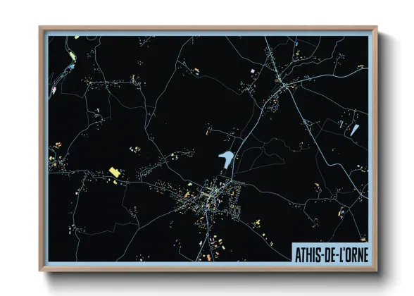 Une affiche de carte sur Athis-de-l'Orne