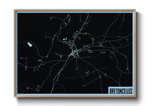 Une affiche de carte sur Bretoncelles