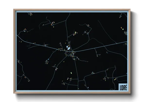 Une affiche de carte sur Loré
