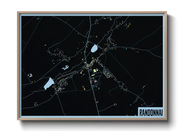 Une affiche de carte sur Randonnai