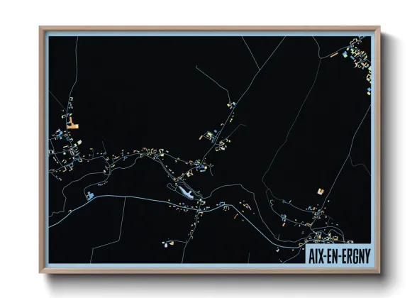 Une affiche de carte sur Aix-en-Ergny