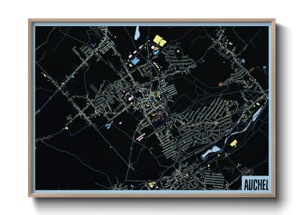 Une affiche de carte sur Auchel