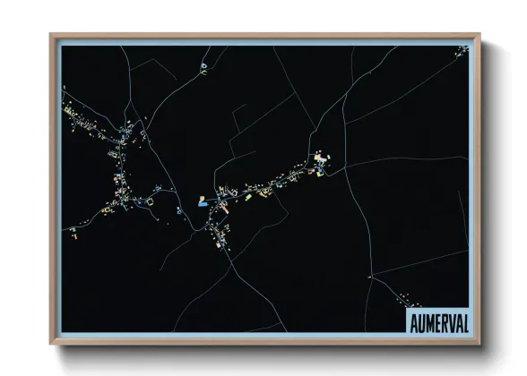 Une affiche de carte sur Aumerval