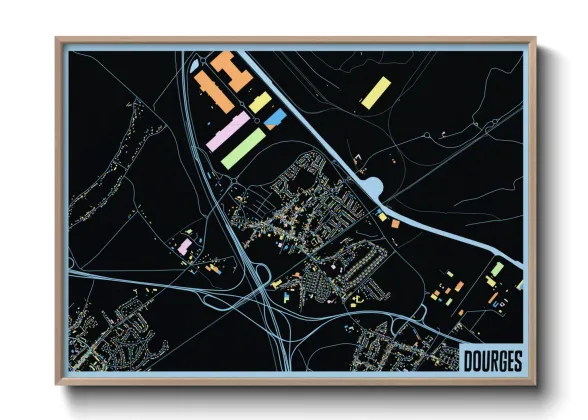 Une affiche de carte sur Dourges