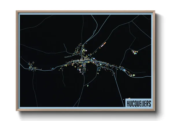 Une affiche de carte sur Hucqueliers