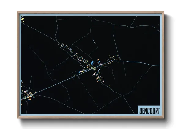 Une affiche de carte sur Liencourt