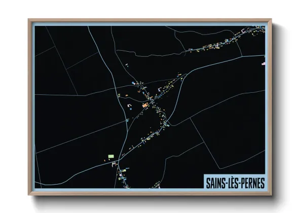 Une affiche de carte sur Sains-lès-Pernes