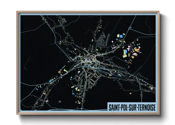 Une affiche de carte sur Saint-Pol-sur-Ternoise