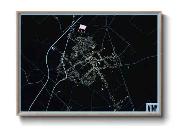 Une affiche de carte sur Vimy