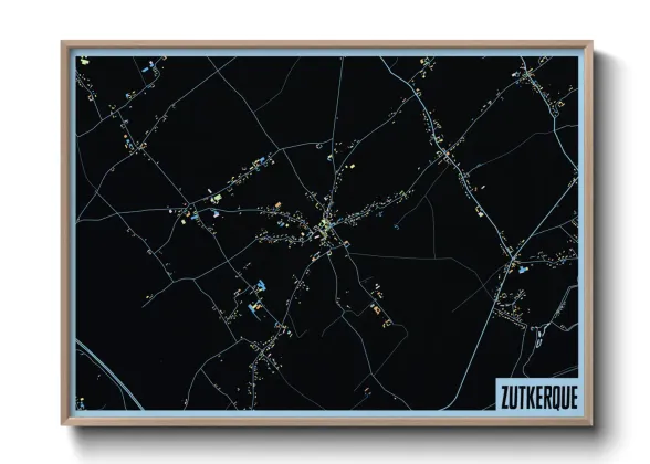 Une affiche de carte sur Zutkerque