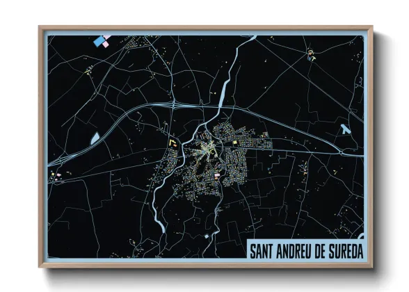 Une affiche de carte sur Sant Andreu de Sureda