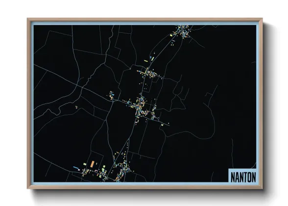 Une affiche de carte sur Nanton